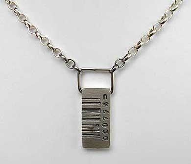 Mens Personalised Silver Barcode Necklace | LOVE2HAVE UK!