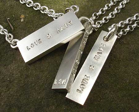 mens personalised silver jewellery