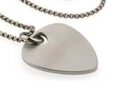 Mens plectrum designer necklace