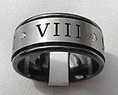 Mens Roman numeral diamond ring