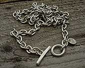 Mens silver chain necklace