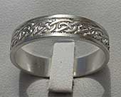 Silver Celtic wedding ring