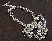 Mens silver chain necklace