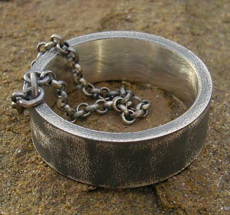 mens silver chain ring