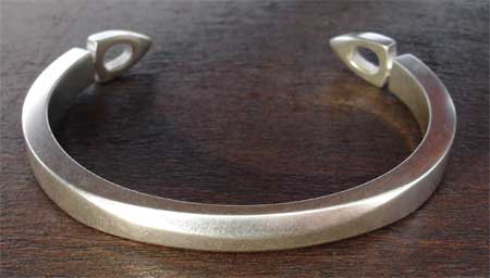 Mens silver cuff bracelet