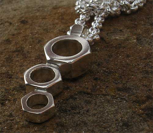 mens silver designer necklace