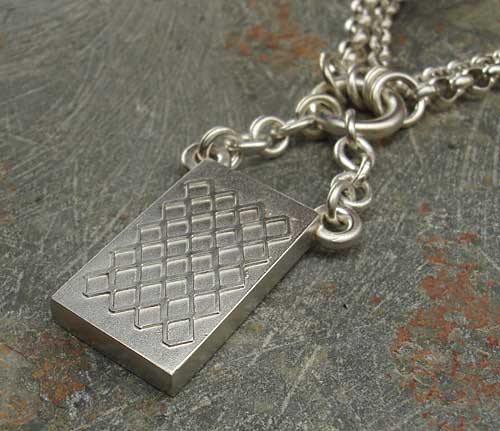 mens silver designer pendant