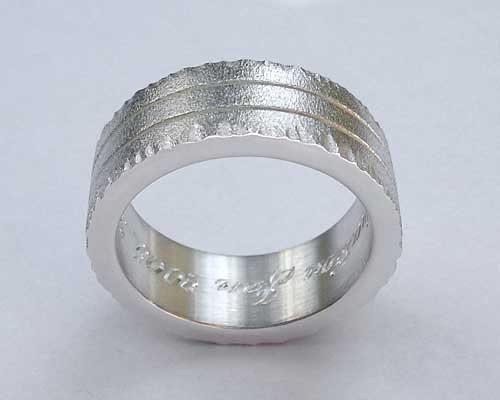 mens silver designer ring