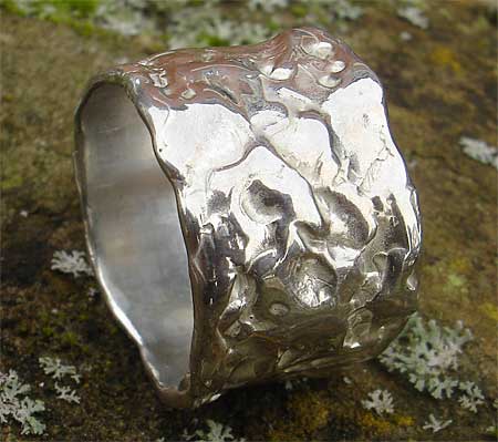 mens silver designer ring