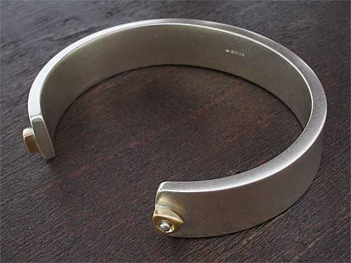 men's silver and gold bracelet