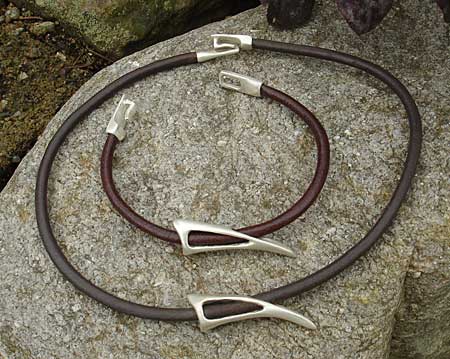 men's silver necklace and bracelet