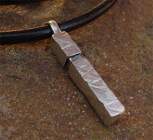 Mens silver necklace and pendant