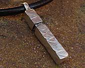 Mens silver necklace and pendant