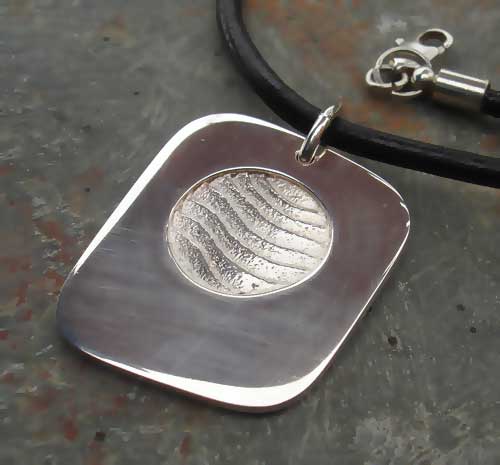 mens silver surf necklace