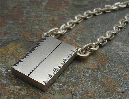 mens solid silver pendant