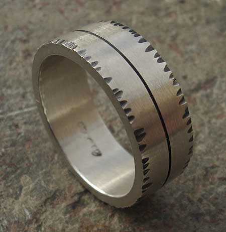 mens solid silver ring
