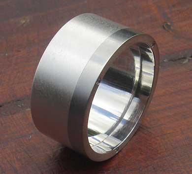 Mens stainless steel diamond wedding ring