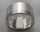 Mens stainless steel and silver wedding ring