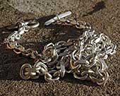 Mens sterling silver chai