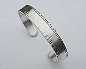 Mens handmade sterling silver cuff bracelet