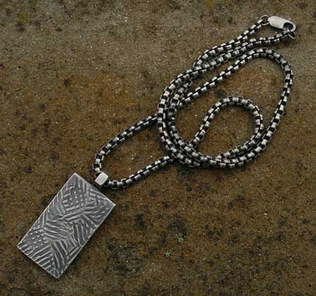 mens sterling silver designer pendant