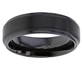 Mens stylish black wedding ring