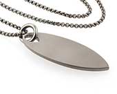 Mens surfboard designer necklace