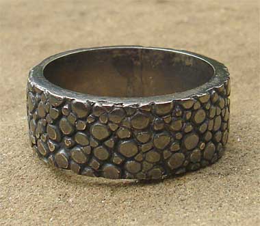 Men's black Gothic ring