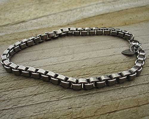 Mens Titanium Box Chain Bracelet | LOVE2HAVE in the UK!