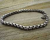 Mens titanium chain bracelet