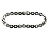 Mens titanium chunky chain bracelet