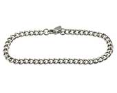 Mens titanium curb chain bracelet