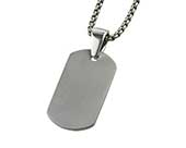 Mens titanium ID necklace