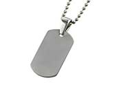 Mens titanium identity necklace