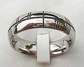 Mens Ogham titanium ring