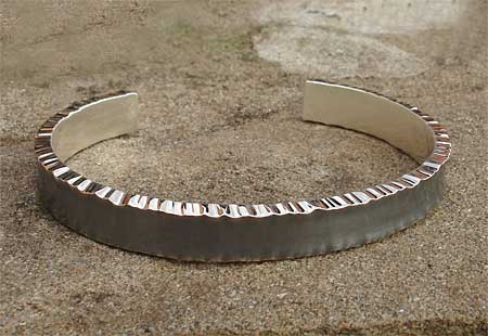 Mens torc silver bracelet