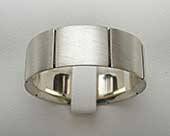 Size T Etched Silver Wedding Ring
