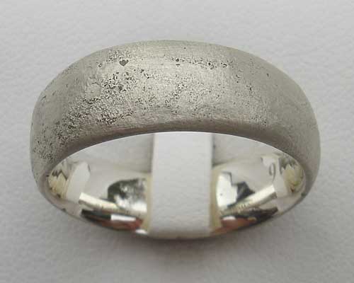 mens unusual handmade silver ring
