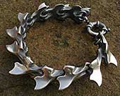 Mens silver designer bracelet