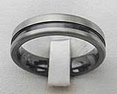 Mens two tone wedding ring