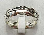 White Gold Ogham ring