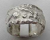 Mens designer silver ring