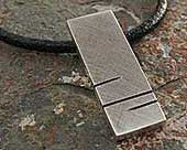 Mens womens handmade silver pendant