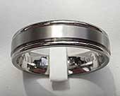 Modern contemporary titanium wedding ring