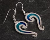 Modern designer drop earrings