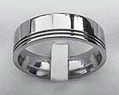 Modern designer plain wedding ring