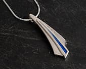 Modern handmade silver arrowhead necklace