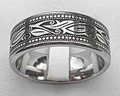 Modern Celtic Leaf Titanium Ring