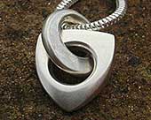 Modern silver necklace