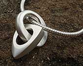 Modern sterling silver necklace